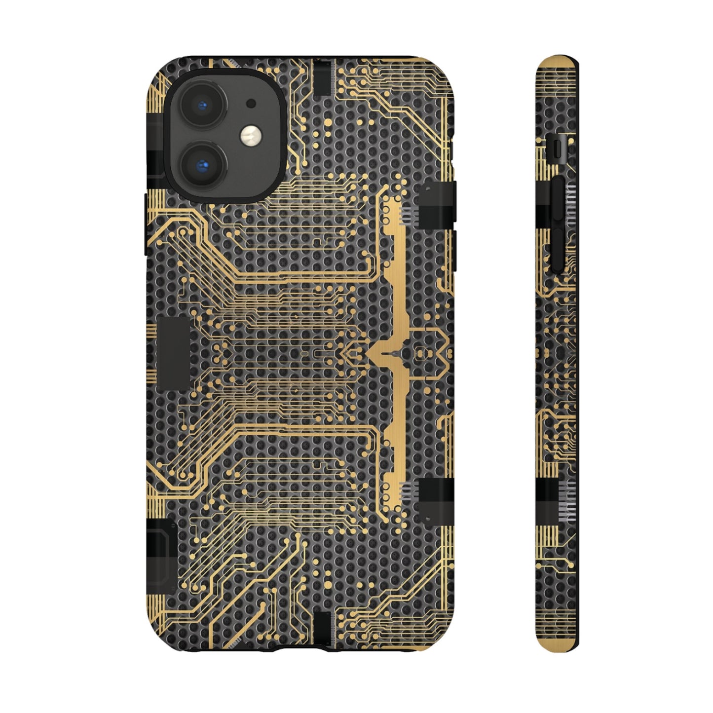 Golden Circuit Board Wallpaper Phone Case | iPhone 15 Plus/ Pro, 14, 13, 12| Google Pixel 7, Pro, 5| Samsung Galaxy S23 All Major Phone Models