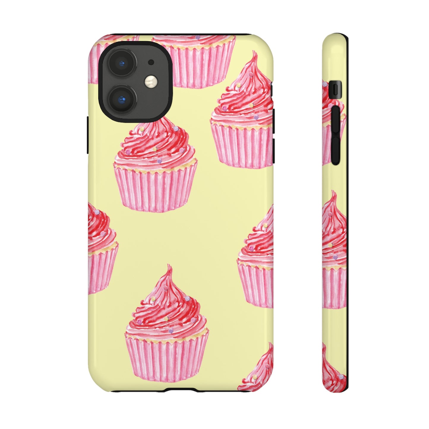 Pink Cupcake Wallpaper Phone Case | iPhone 15 Plus/ Pro, 14, 13, 12| Google Pixel 7, Pro, 5| Samsung Galaxy S23 All Major Phone Models