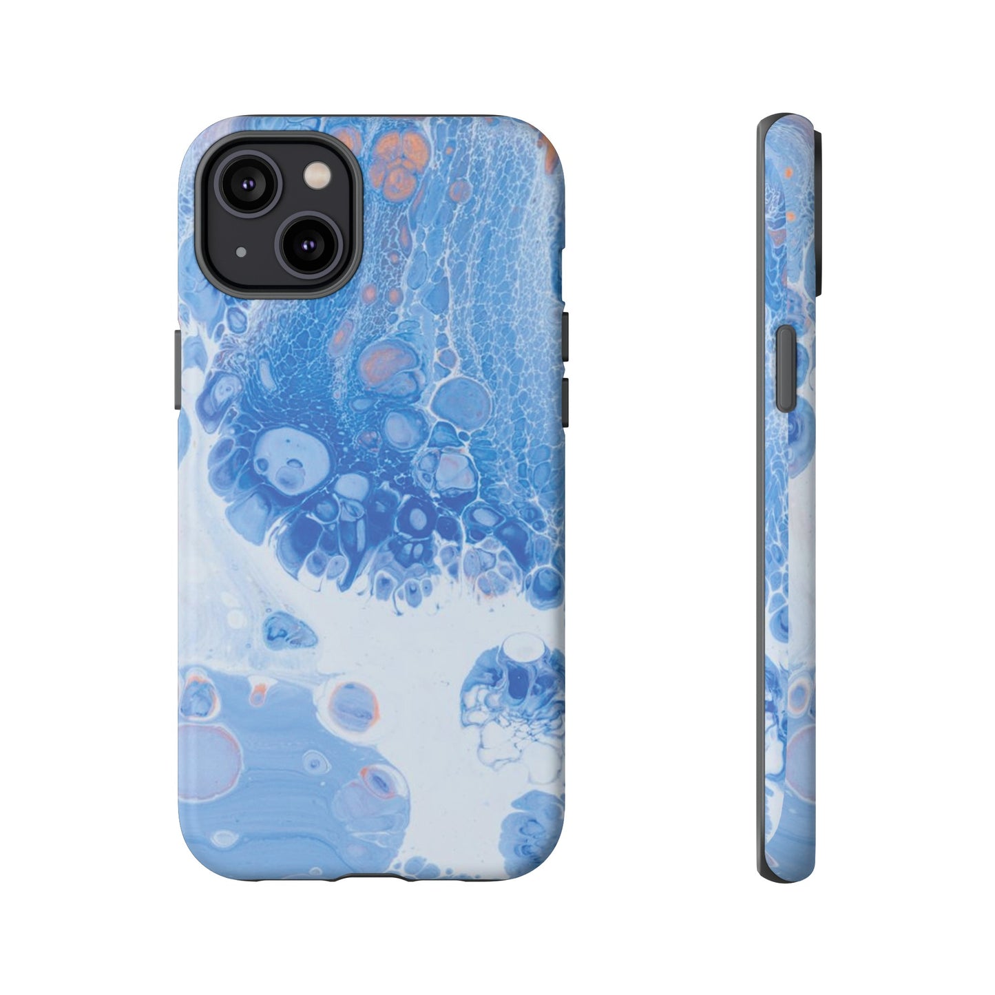 Blue and White Resin Inspired Phone Case |iPhone 15 Plus/ Pro, 14, 13, 12| Google Pixel 7, Pro, 5| Samsung Galaxy S23 All Major Phone Models