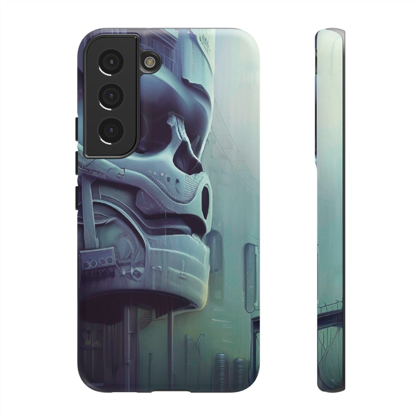 Sci-Fi Skull Wallpaper Phone Case | iPhone 15 Plus/ Pro, 14, 13, 12| Google Pixel 7, Pro, 5| Samsung Galaxy S23 All Major Phone Models