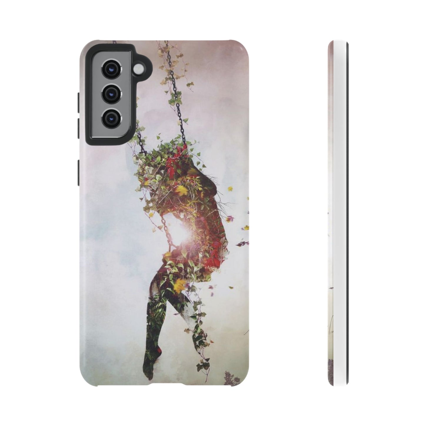 Flower Swing Girl Wallpaper Phone Case | iPhone 15 Plus/ Pro, 14, 13, 12| Google Pixel 7, Pro, 5| Samsung Galaxy S23 All Major Phone Models