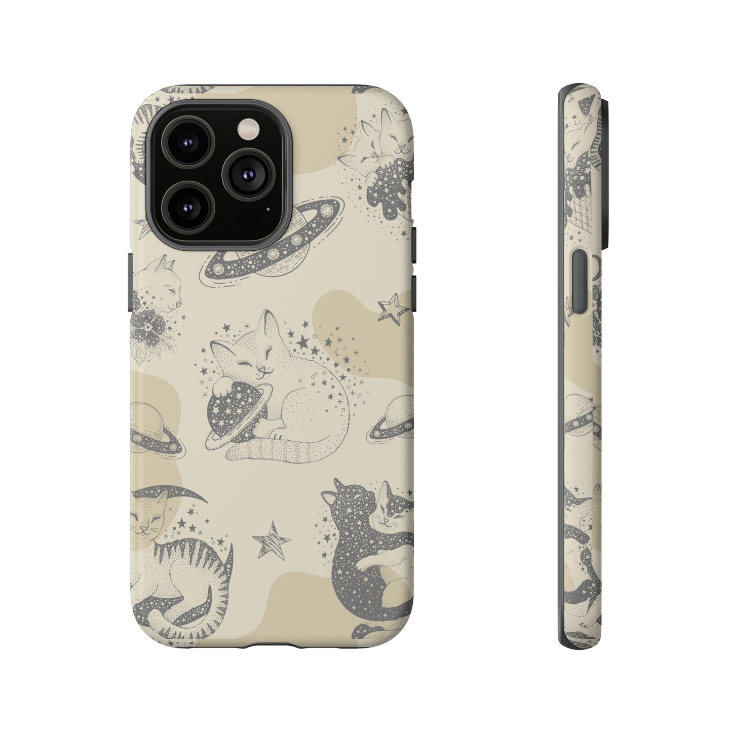 Floating Cosmic Cat Comfort Phone Case | iPhone 15 Plus/ Pro, 14, 13, 12| Google Pixel 7, Pro, 5| Samsung Galaxy S23 All Major Phone Models