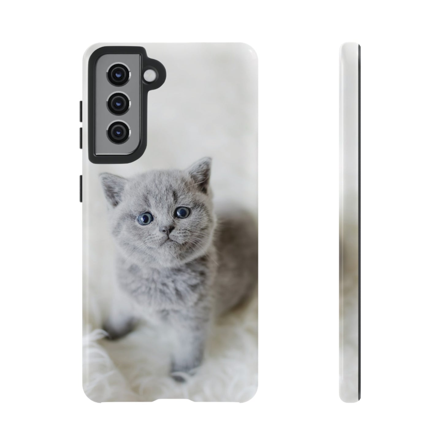 Grey Kitten Wallpaper Phone Case | iPhone 15 Plus/ Pro, 14, 13, 12| Google Pixel 7, Pro, 5| Samsung Galaxy S23 All Major Phone Models