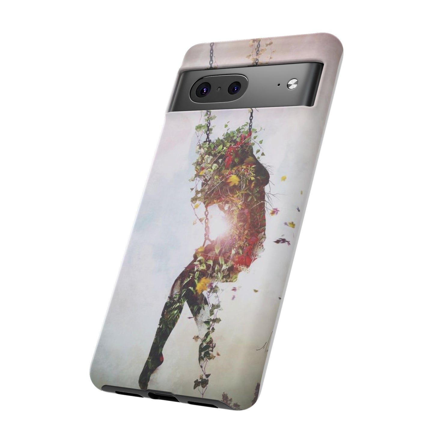 Flower Swing Girl Wallpaper Phone Case | iPhone 15 Plus/ Pro, 14, 13, 12| Google Pixel 7, Pro, 5| Samsung Galaxy S23 All Major Phone Models