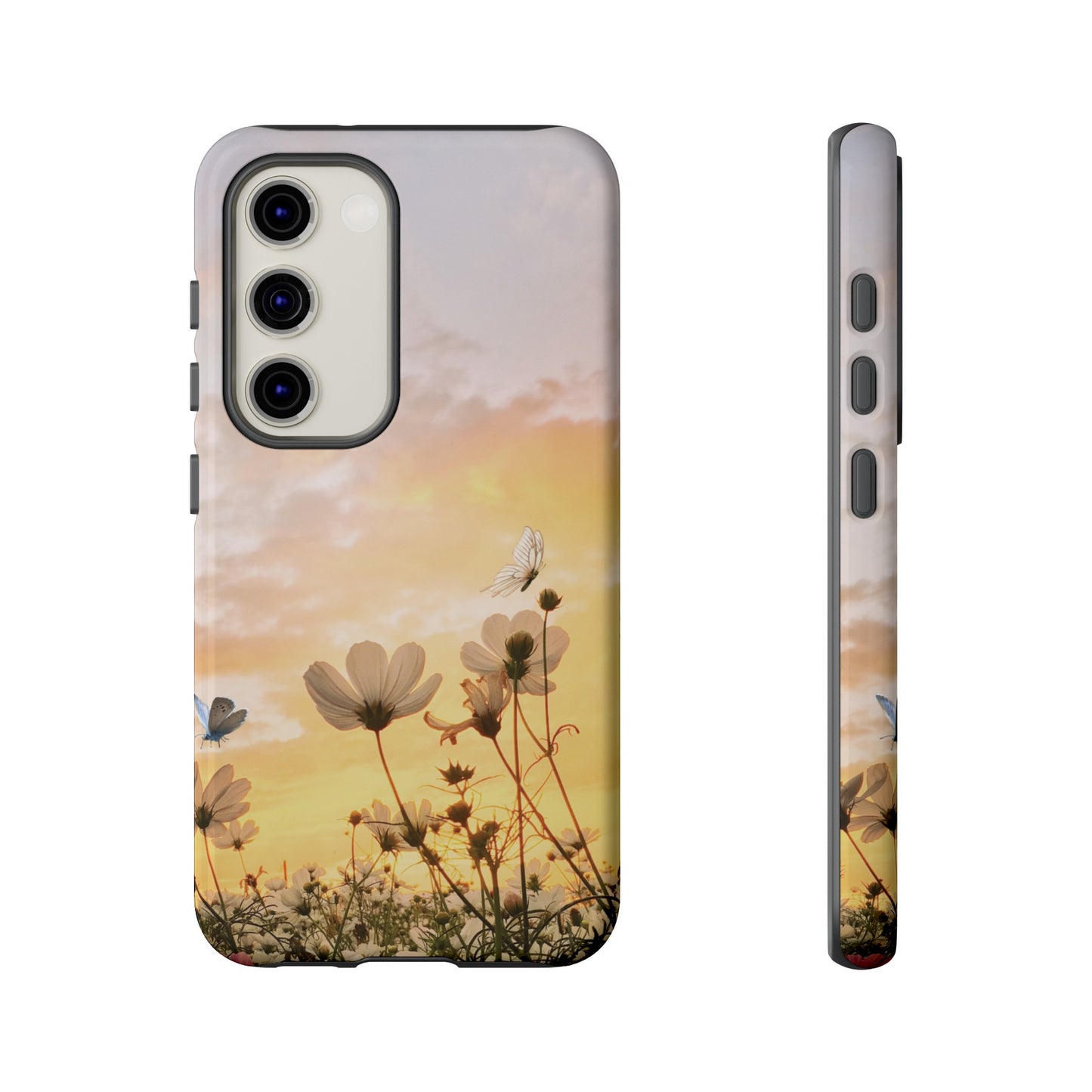 Flowers At Sunset Wallpaper Phone Case | iPhone 15 Plus/ Pro, 14, 13, 12| Google Pixel 7, Pro, 5| Samsung Galaxy S23 All Major Phone Models