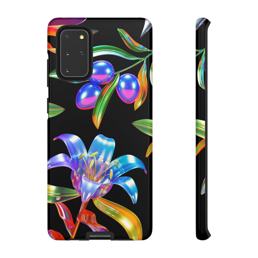 Metallic Flowers Phone Case | iPhone 15 Plus/ Pro, 14, 13, 12| Google Pixel 7, Pro, 5| Samsung Galaxy S23 All Major Phone Models