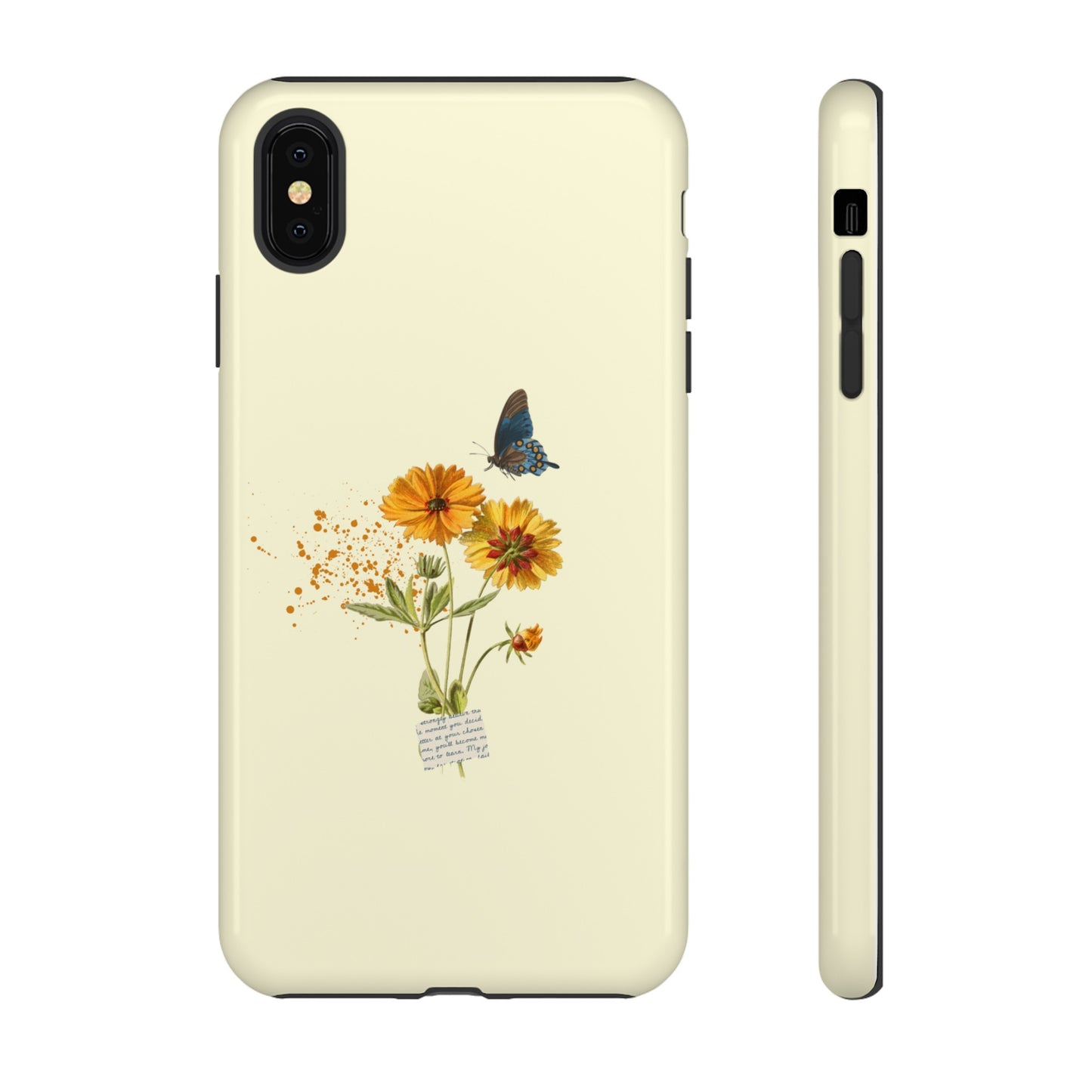 Butterfly Sunflowers Phone Case | iPhone 15 Plus/ Pro, 14, 13, 12| Google Pixel 7, Pro, 5| Samsung Galaxy S23 All Major Phone Models