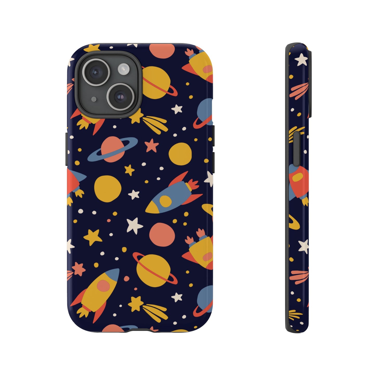 Cartoon Space Wallpaper Phone Case | iPhone 15 Plus/ Pro, 14, 13, 12| Google Pixel 7, Pro, 5| Samsung Galaxy S23 All Major Phone Models