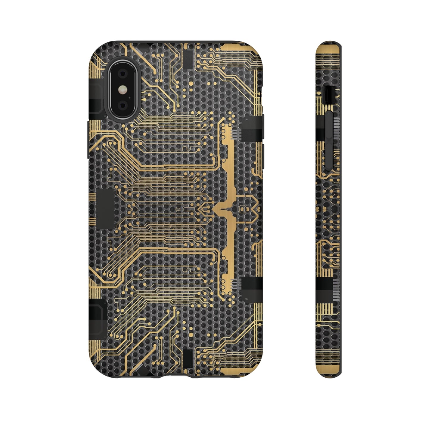 Golden Circuit Board Wallpaper Phone Case | iPhone 15 Plus/ Pro, 14, 13, 12| Google Pixel 7, Pro, 5| Samsung Galaxy S23 All Major Phone Models