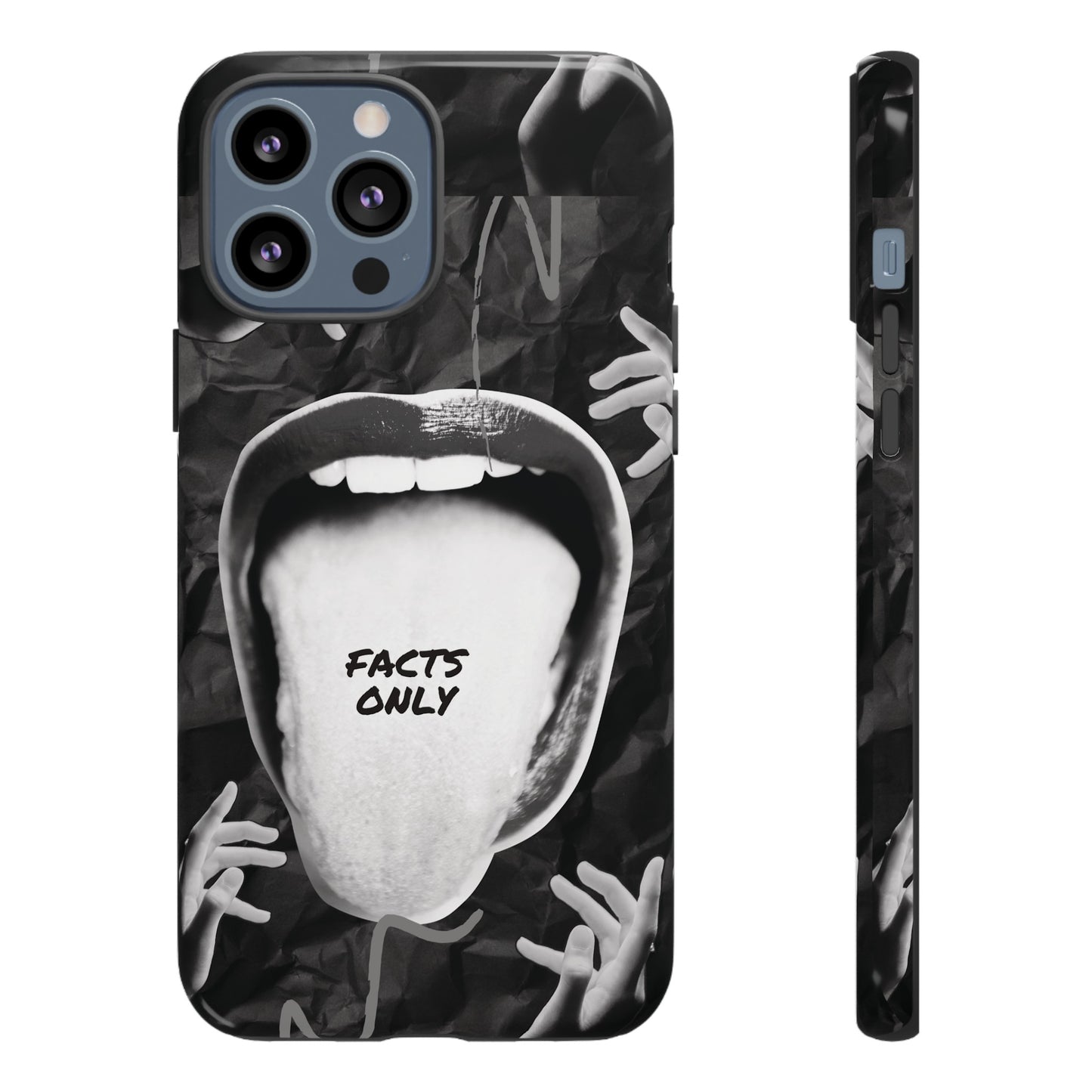 Facts Only Wallpaper Phone Case | iPhone 15 Plus/ Pro, 14, 13, 12| Google Pixel 7, Pro, 5| Samsung Galaxy S23 All Major Phone Models