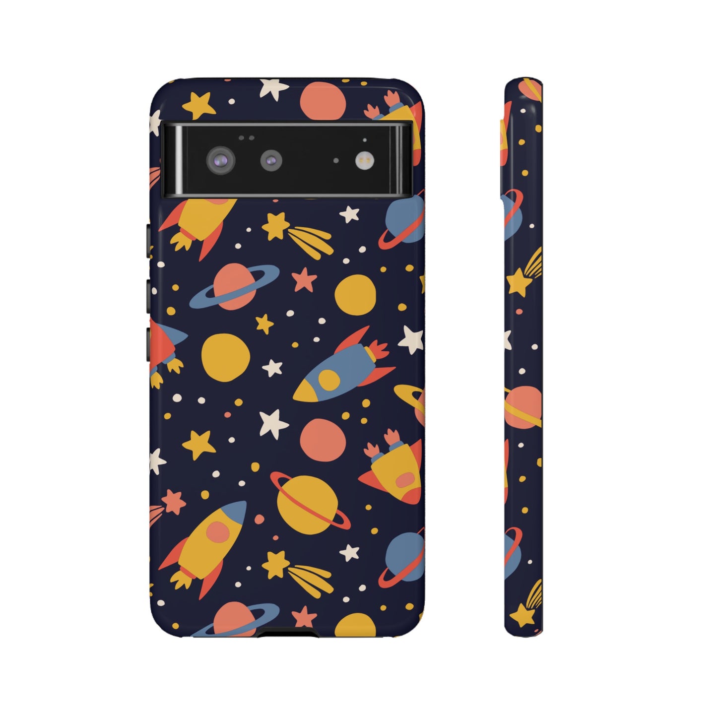 Cartoon Space Wallpaper Phone Case | iPhone 15 Plus/ Pro, 14, 13, 12| Google Pixel 7, Pro, 5| Samsung Galaxy S23 All Major Phone Models