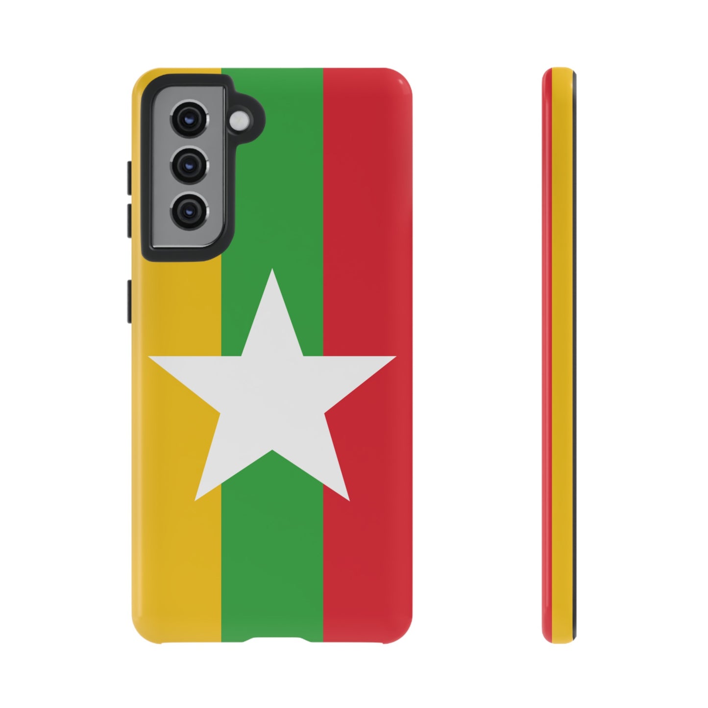 Myanmar Flag Phone Case | iPhone 15 Plus/ Pro, 14, 13, 12| Google Pixel 7, Pro, 5| Samsung Galaxy S23 All Major Phone Models