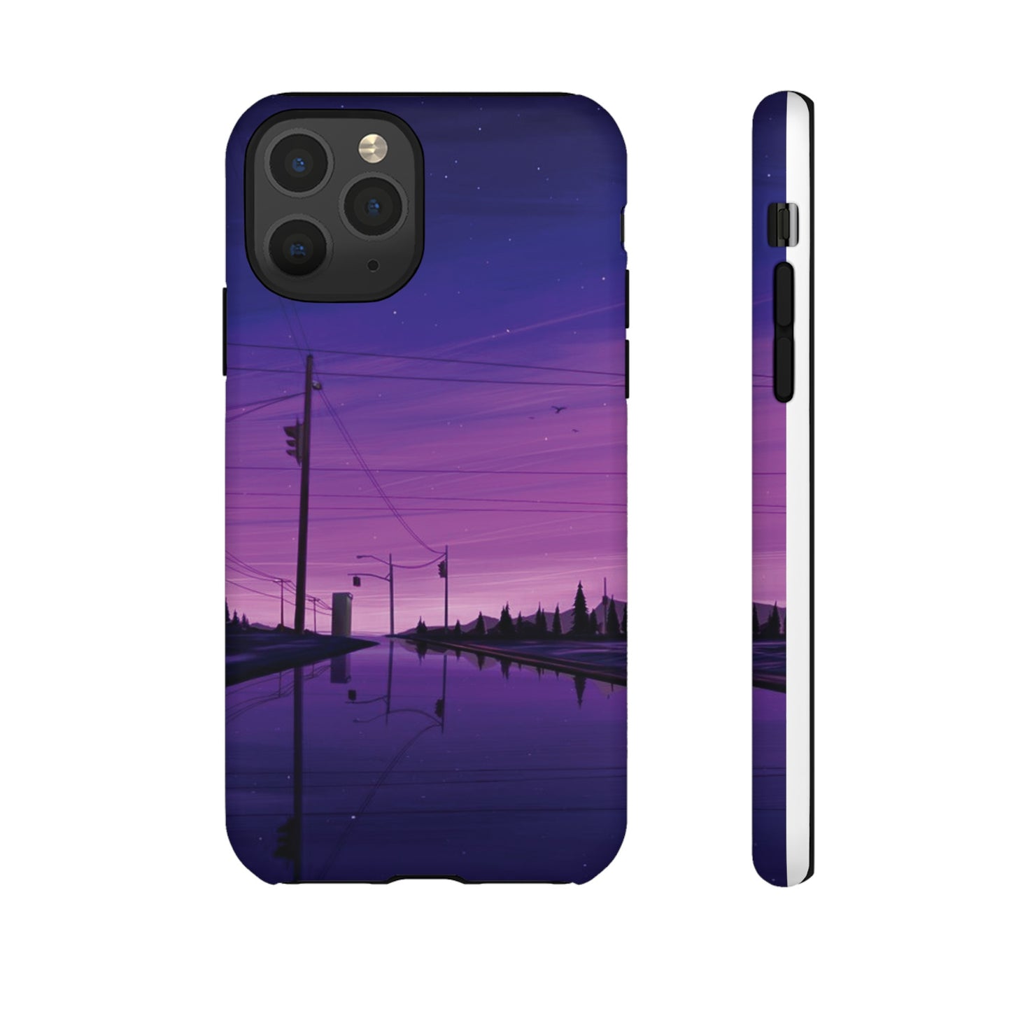 Purple Night Sky Wallpaper Phone Case | iPhone 15 Plus/ Pro, 14, 13, 12| Google Pixel 7, Pro, 5| Samsung Galaxy S23 All Major Phone Models