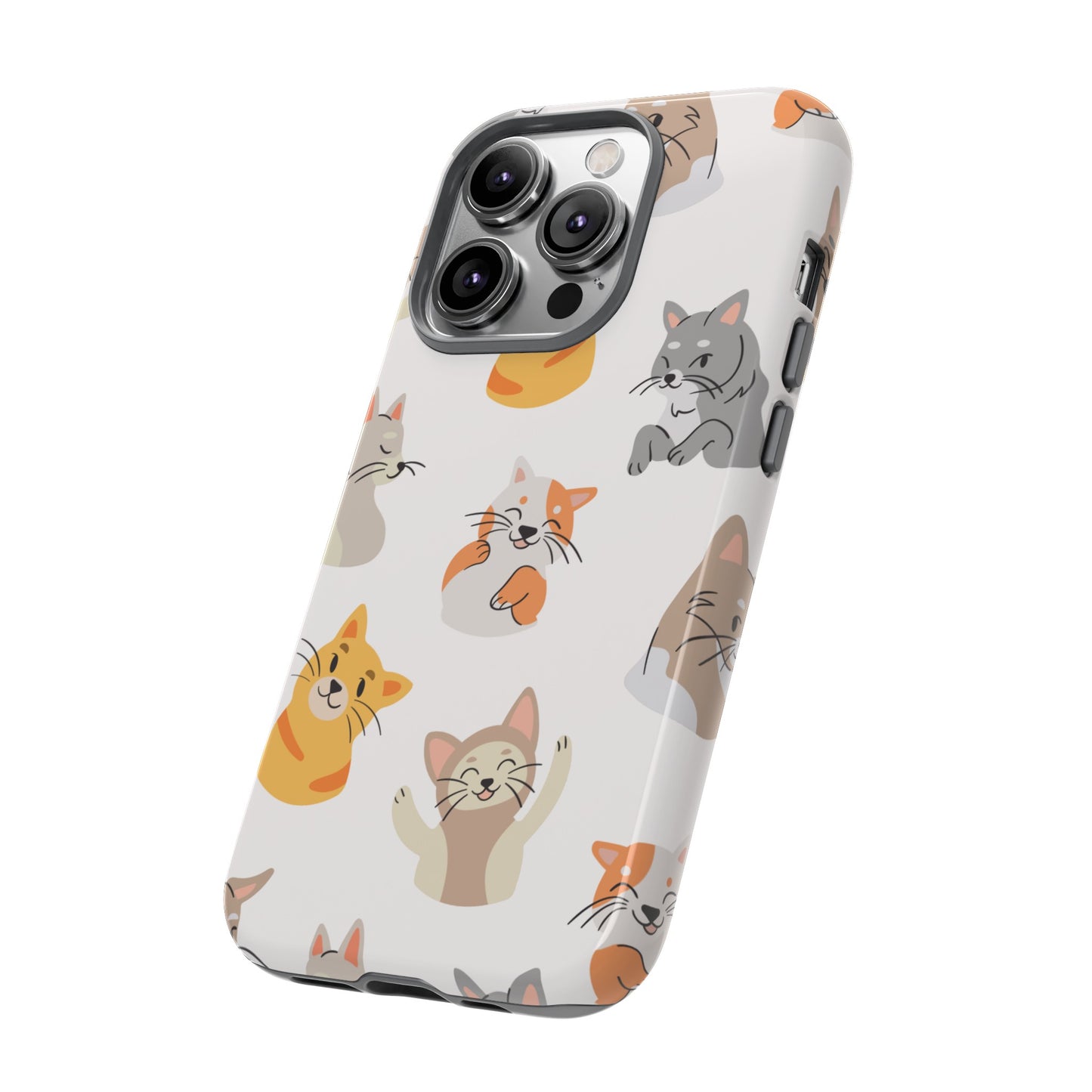 Adorable Cats Wallpaper Phone Case | iPhone 15 Plus/ Pro, 14, 13, 12| Google Pixel 7, Pro, 5| Samsung Galaxy S23 All Major Phone Models