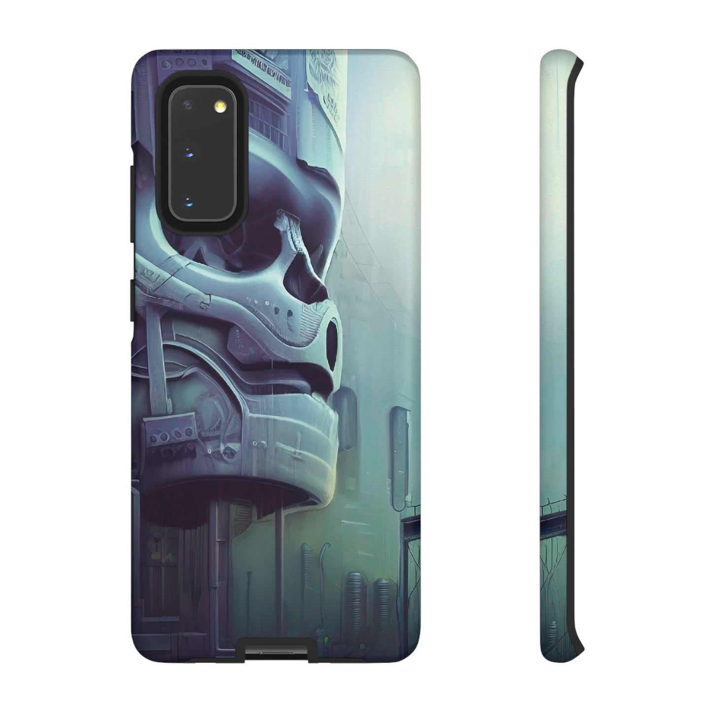 Sci-Fi Skull Wallpaper Phone Case | iPhone 15 Plus/ Pro, 14, 13, 12| Google Pixel 7, Pro, 5| Samsung Galaxy S23 All Major Phone Models