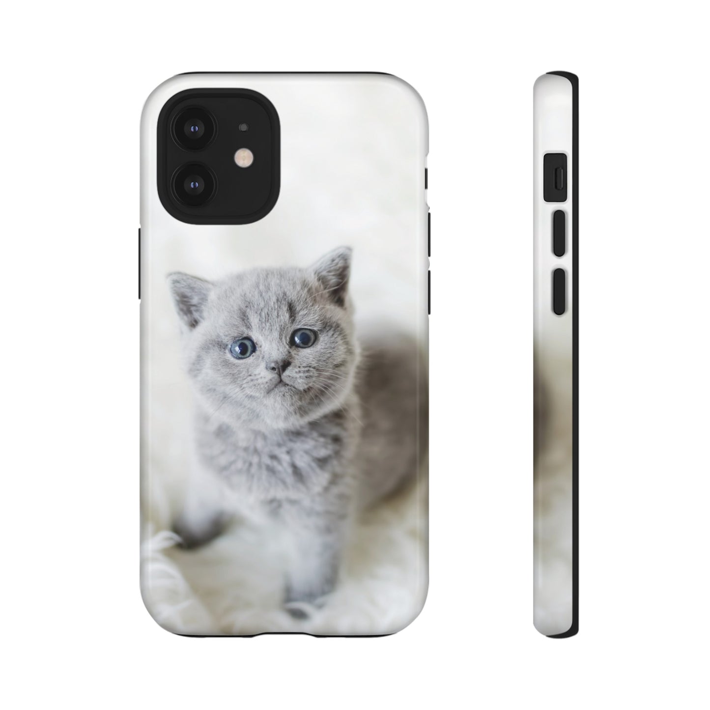 Grey Kitten Wallpaper Phone Case | iPhone 15 Plus/ Pro, 14, 13, 12| Google Pixel 7, Pro, 5| Samsung Galaxy S23 All Major Phone Models