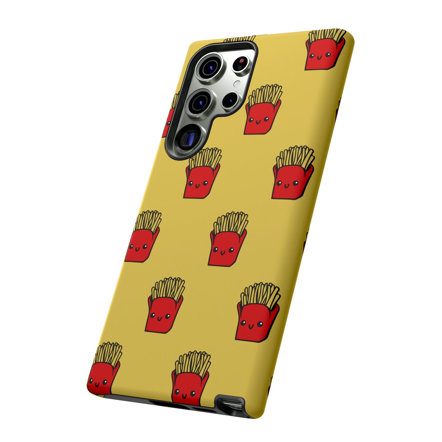 Smiling Fries Wallpaper Phone Case | iPhone 15 Plus/ Pro, 14, 13, 12| Google Pixel 7, Pro, 5| Samsung Galaxy S23 All Major Phone Models