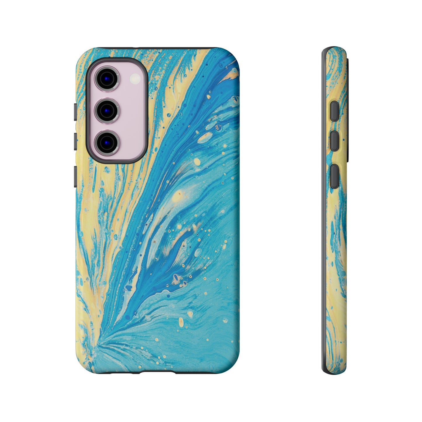 Fan of Yellow & Blue Paint Phone Case | iPhone 15 Plus/ Pro, 14, 13, 12| Google Pixel 7, Pro, 5| Samsung Galaxy S23 All Major Phone Models