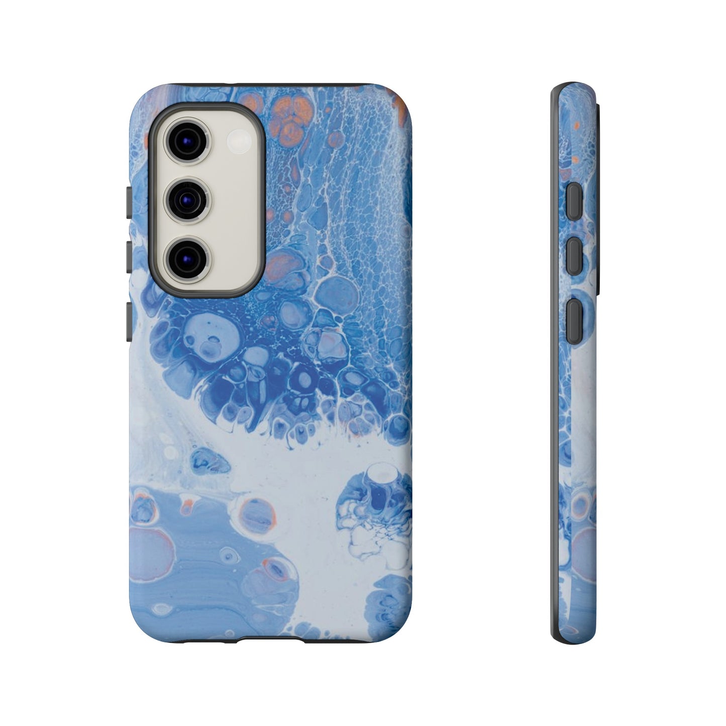 Blue and White Resin Inspired Phone Case |iPhone 15 Plus/ Pro, 14, 13, 12| Google Pixel 7, Pro, 5| Samsung Galaxy S23 All Major Phone Models