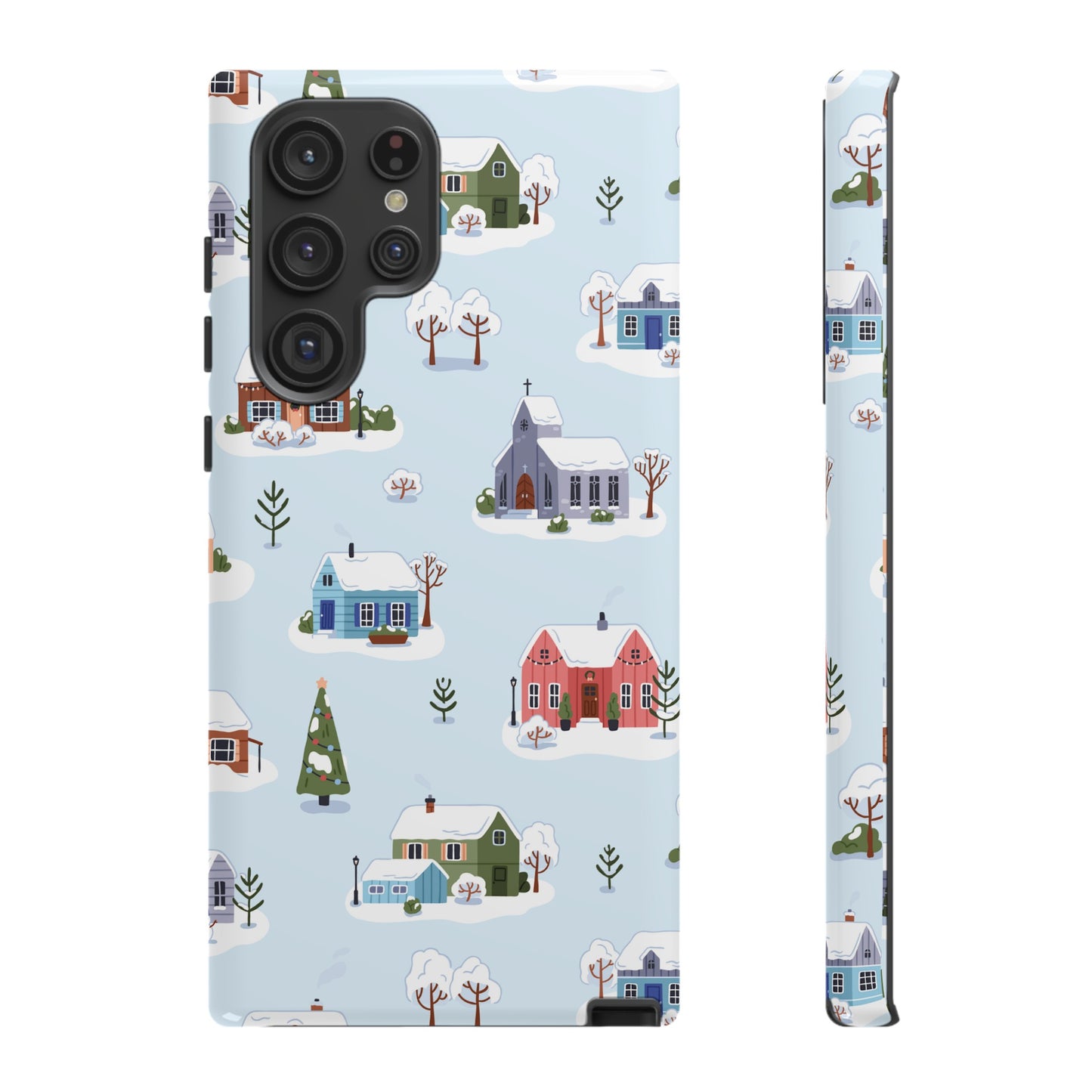 Snowy Merry Christmas Wallpaper Phone Case | iPhone 15 Plus/ Pro, 14, 13, 12| Google Pixel 7, Pro, 5| Samsung Galaxy S23 All Major Phone Models