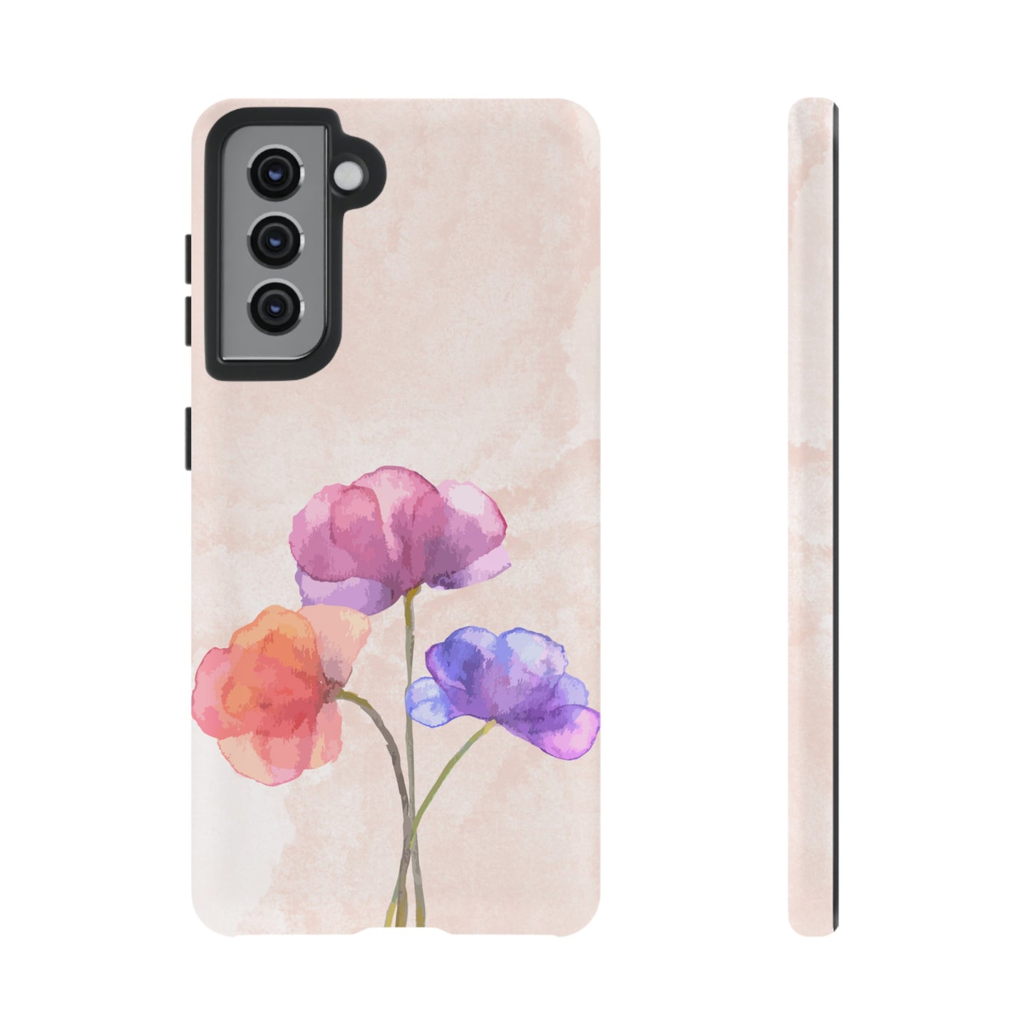 Three Flowers Wallpaper Phone Case | iPhone 15 Plus/ Pro, 14, 13, 12| Google Pixel 7, Pro, 5| Samsung Galaxy S23 All Major Phone Models