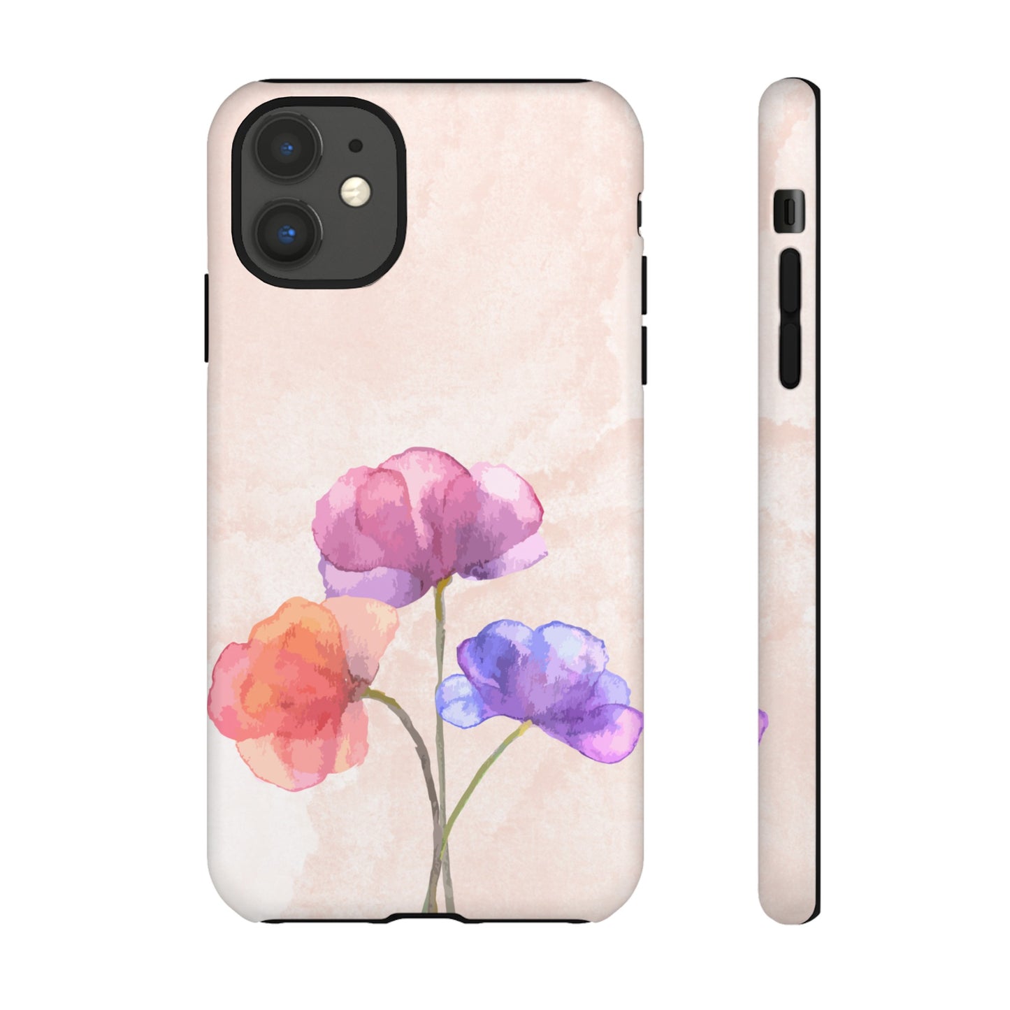 Three Flowers Wallpaper Phone Case | iPhone 15 Plus/ Pro, 14, 13, 12| Google Pixel 7, Pro, 5| Samsung Galaxy S23 All Major Phone Models