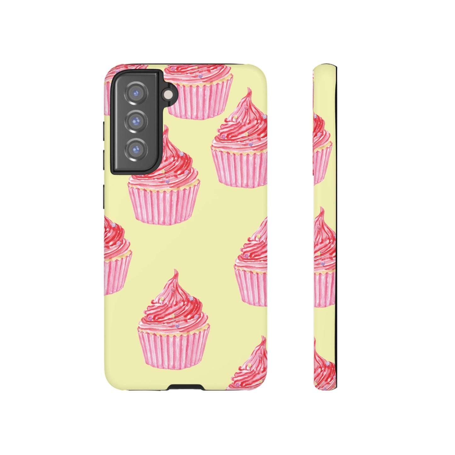 Pink Cupcake Wallpaper Phone Case | iPhone 15 Plus/ Pro, 14, 13, 12| Google Pixel 7, Pro, 5| Samsung Galaxy S23 All Major Phone Models