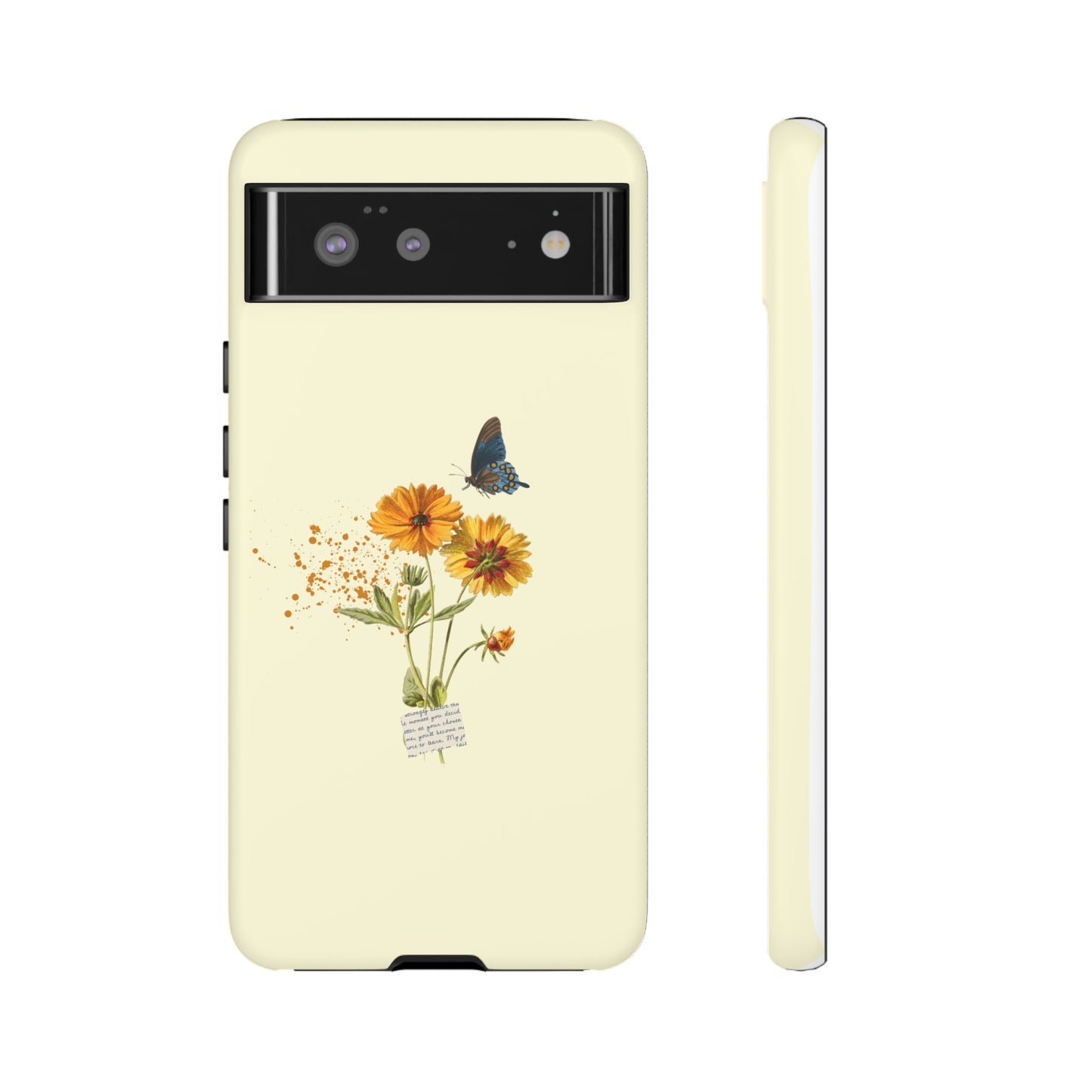 Butterfly Sunflowers Phone Case | iPhone 15 Plus/ Pro, 14, 13, 12| Google Pixel 7, Pro, 5| Samsung Galaxy S23 All Major Phone Models