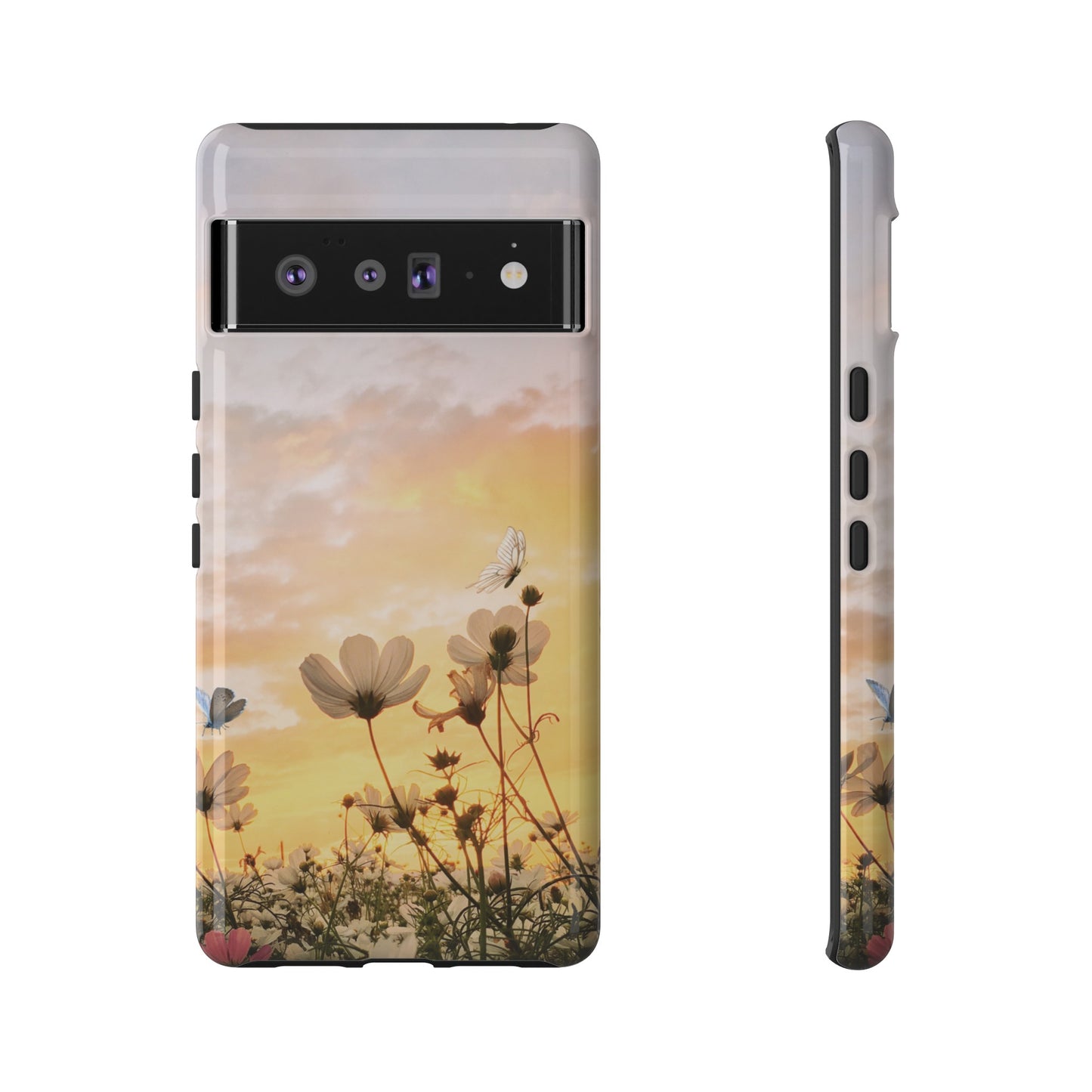 Flowers At Sunset Wallpaper Phone Case | iPhone 15 Plus/ Pro, 14, 13, 12| Google Pixel 7, Pro, 5| Samsung Galaxy S23 All Major Phone Models