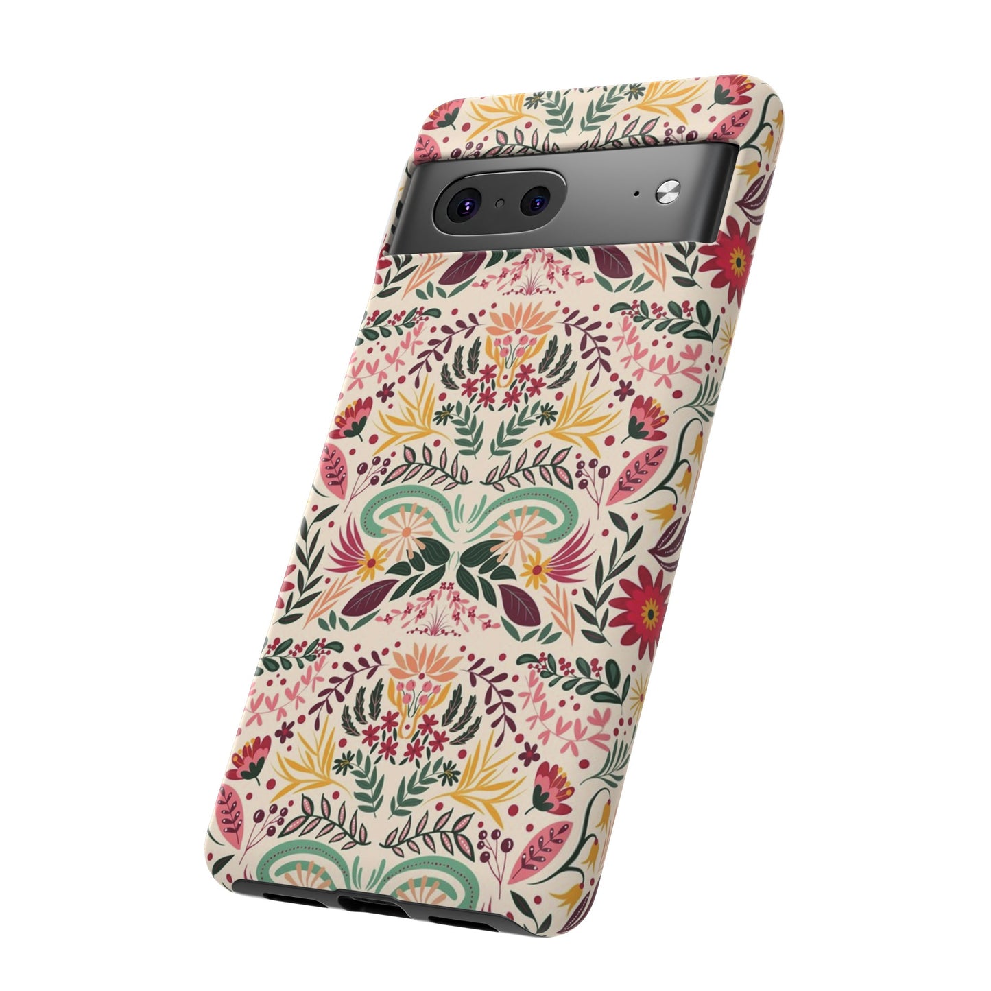 Bright Floral Wallpaper Phone Case | iPhone 15 Plus/ Pro, 14, 13, 12| Google Pixel 7, Pro, 5| Samsung Galaxy S23 All Major Phone Models