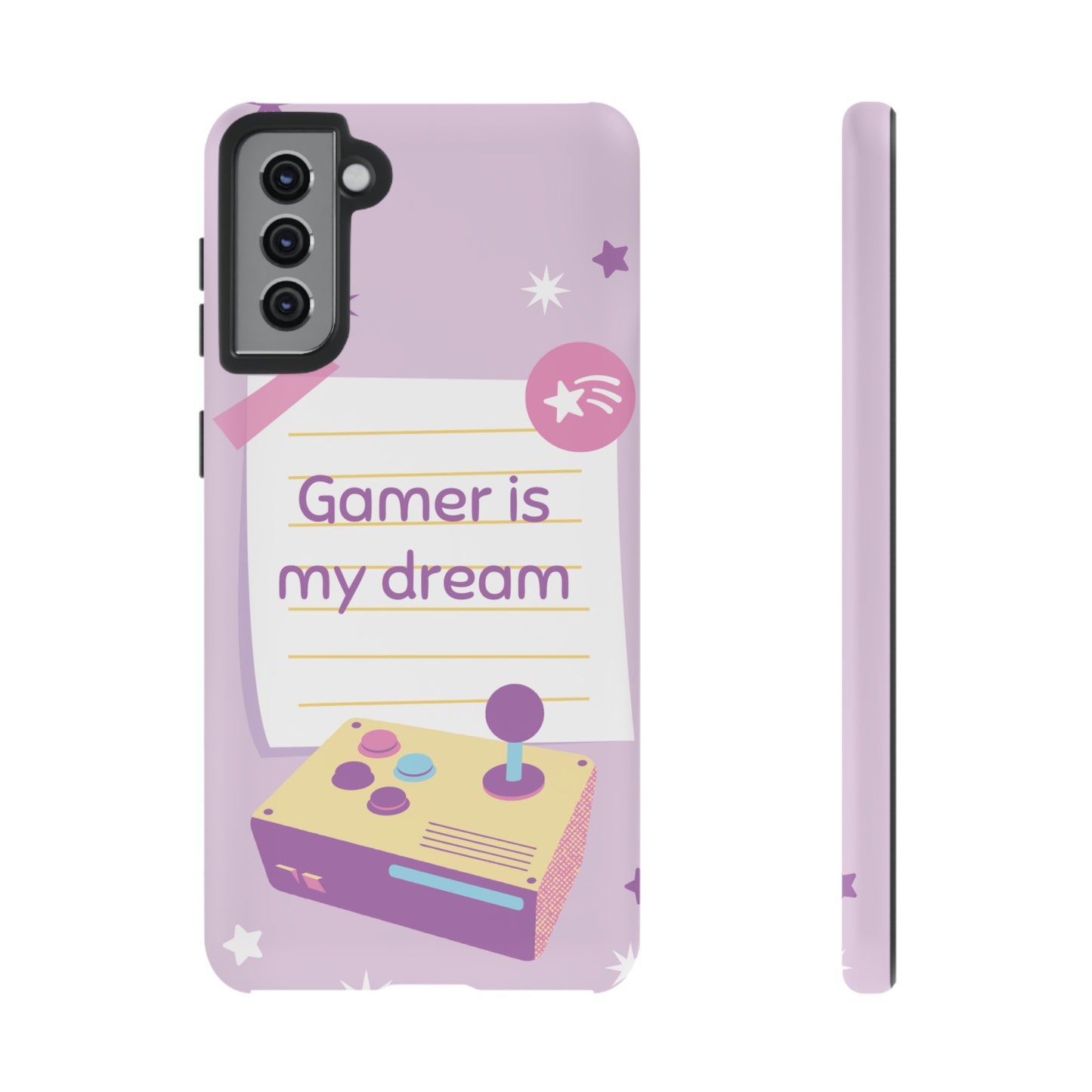 Gamer Is My Dream Job Wallpaper Phone Case | iPhone 15 Plus/ Pro, 14, 13, 12| Google Pixel 7, Pro, 5| Samsung Galaxy S23 All Major Phone Models