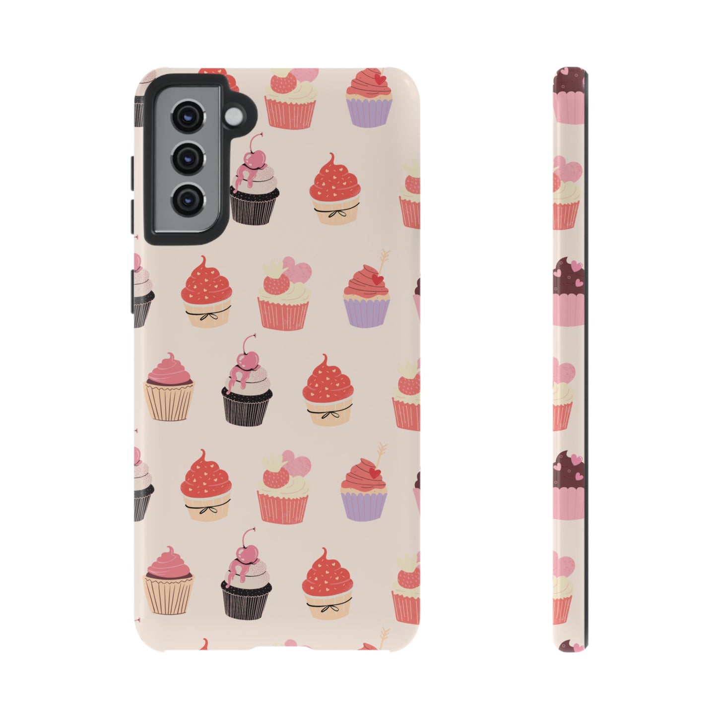 Cupcake Collage Wallpaper Phone Case | iPhone 15 Plus/ Pro, 14, 13, 12| Google Pixel 7, Pro, 5| Samsung Galaxy S23 All Major Phone Models