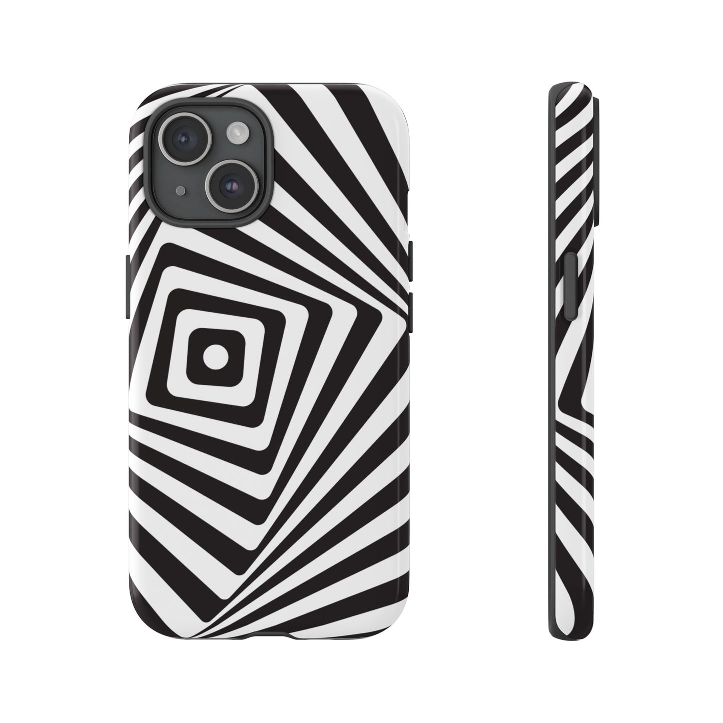 Black & White Spiral Wallpaper Phone Case | iPhone 15 Plus/ Pro, 14, 13, 12| Google Pixel 7, Pro, 5| Samsung Galaxy S23 All Major Phone Models