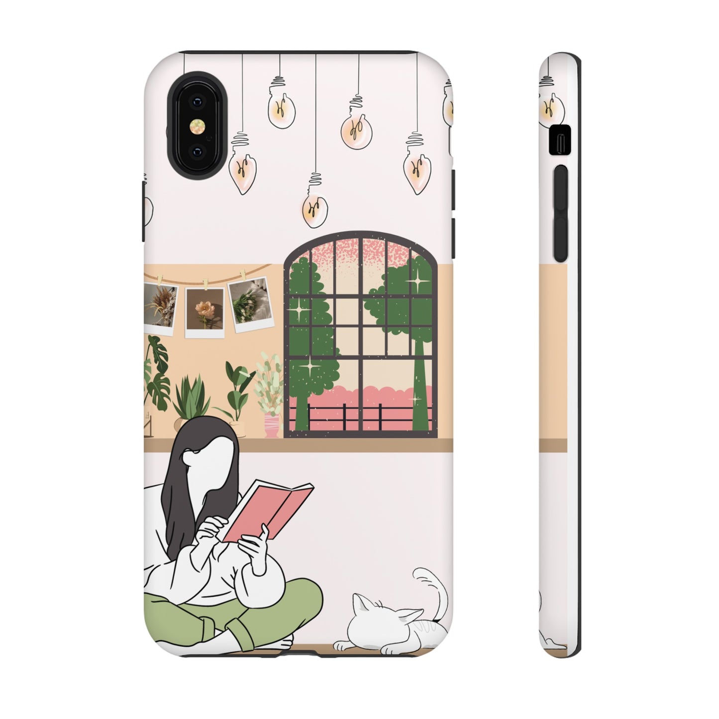 Girl and Cat Wallpaper Phone Case | iPhone 15 Plus/ Pro, 14, 13, 12| Google Pixel 7, Pro, 5| Samsung Galaxy S23 All Major Phone Models