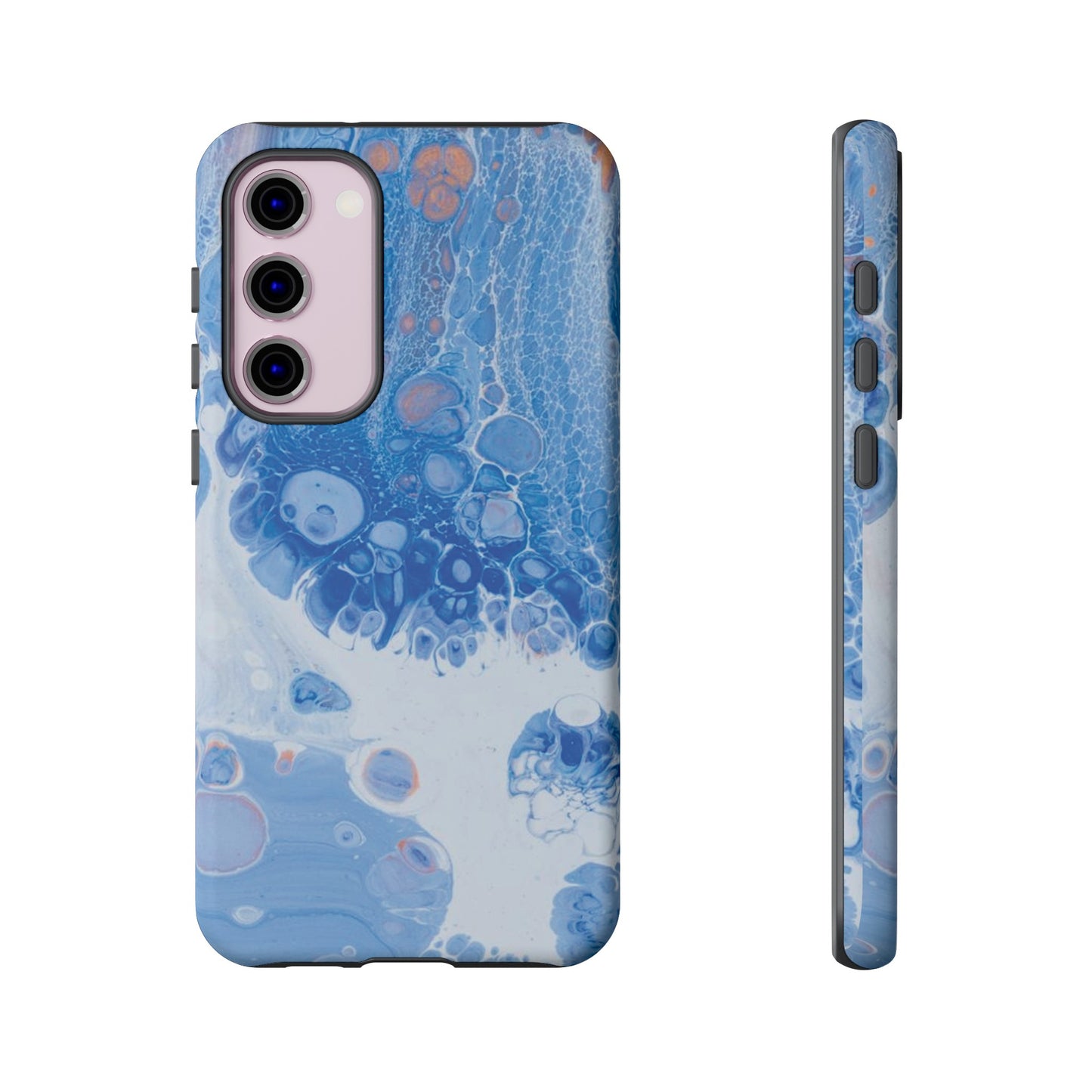 Blue and White Resin Inspired Phone Case |iPhone 15 Plus/ Pro, 14, 13, 12| Google Pixel 7, Pro, 5| Samsung Galaxy S23 All Major Phone Models