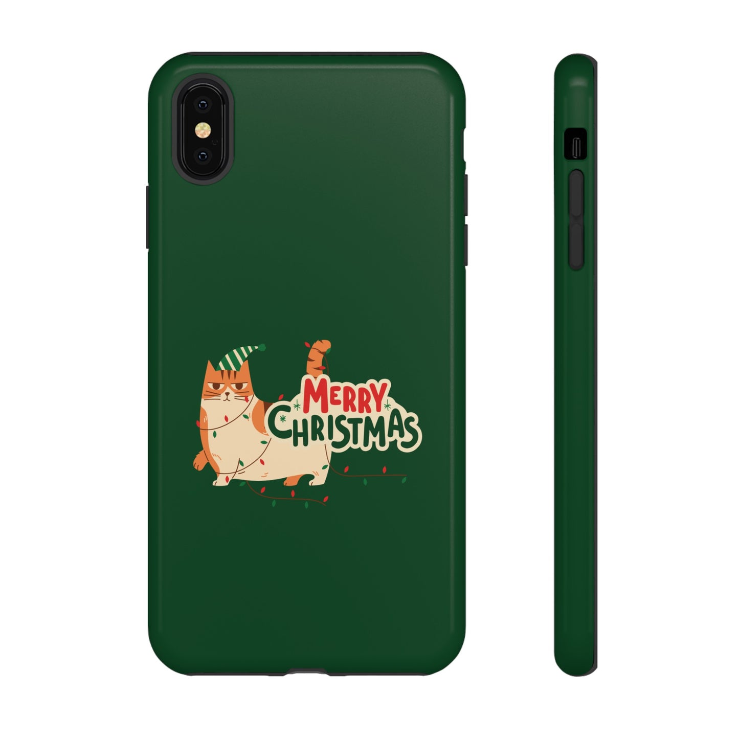 Cat Merry Christmas Phone Case | iPhone 15 Plus/ Pro, 14, 13, 12| Google Pixel 7, Pro, 5| Samsung Galaxy S23 All Major Phone Models