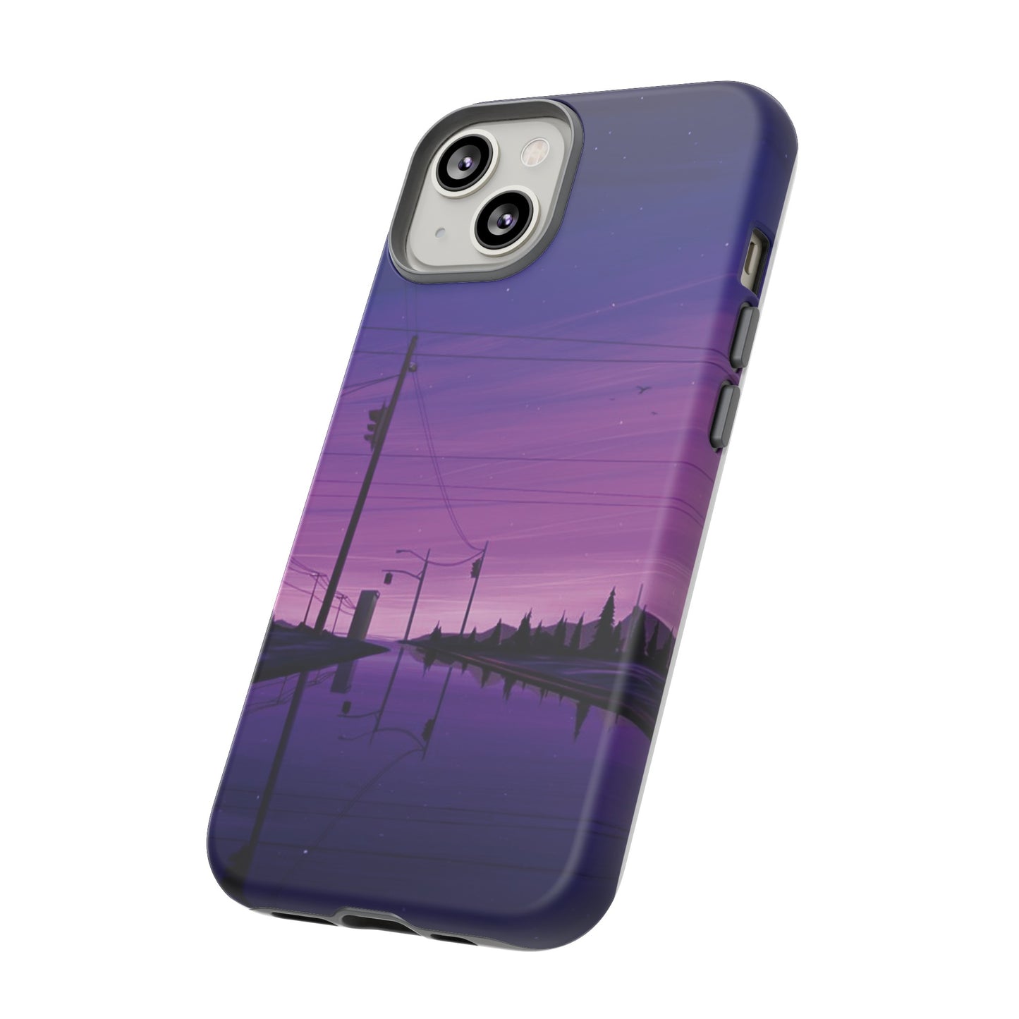 Purple Night Sky Wallpaper Phone Case | iPhone 15 Plus/ Pro, 14, 13, 12| Google Pixel 7, Pro, 5| Samsung Galaxy S23 All Major Phone Models