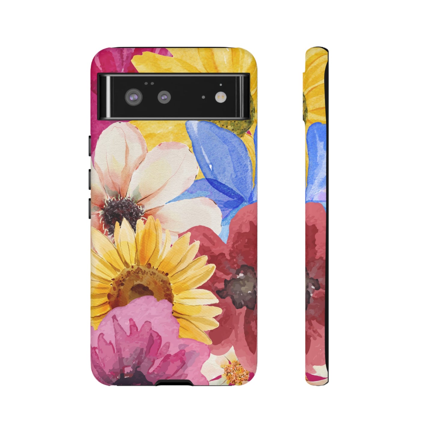 Overlapping Flowers Wallpaper Phone Case | iPhone 15 Plus/ Pro, 14, 13, 12| Google Pixel 7, Pro, 5| Samsung Galaxy S23 All Major Phone Models