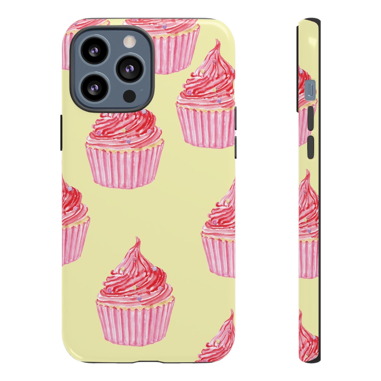 Pink Cupcake Wallpaper Phone Case | iPhone 15 Plus/ Pro, 14, 13, 12| Google Pixel 7, Pro, 5| Samsung Galaxy S23 All Major Phone Models