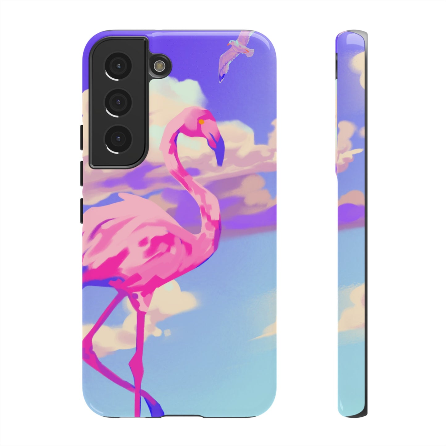 Flamingo In The Clouds Phone Case | iPhone 15 Plus/ Pro, 14, 13, 12| Google Pixel 7, Pro, 5| Samsung Galaxy S23 All Major Phone Models