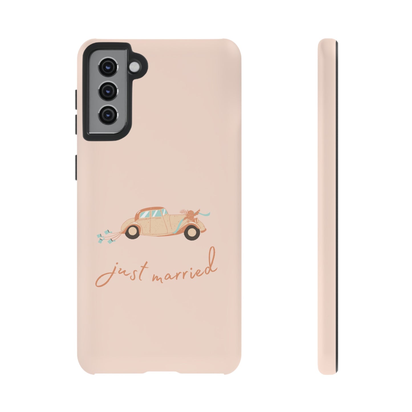 Just Married Phone Case | iPhone 15 Plus/ Pro, 14, 13, 12| Google Pixel 7, Pro, 5| Samsung Galaxy S23 All Major Phone Models