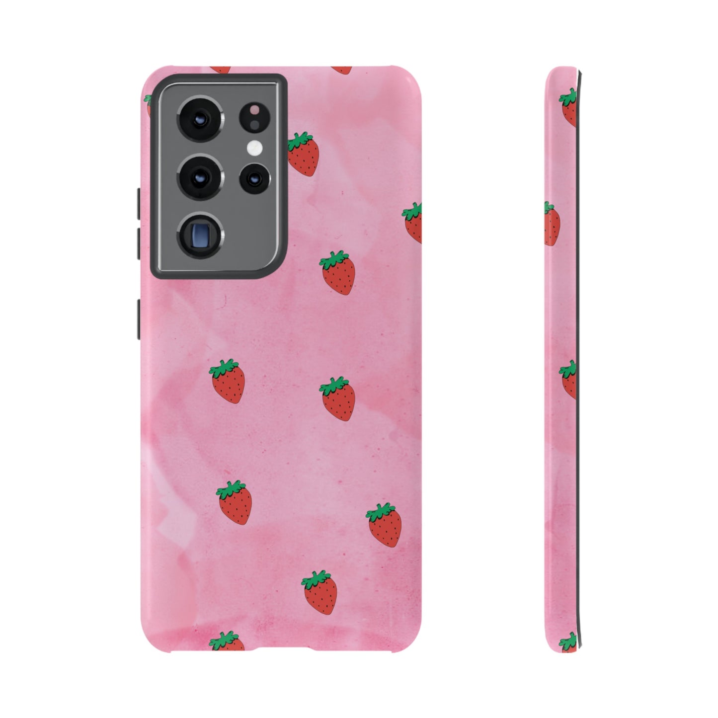 Strawberry Wallpaper Phone Case | iPhone 15 Plus/ Pro, 14, 13, 12| Google Pixel 7, Pro, 5| Samsung Galaxy S23 All Major Phone Models