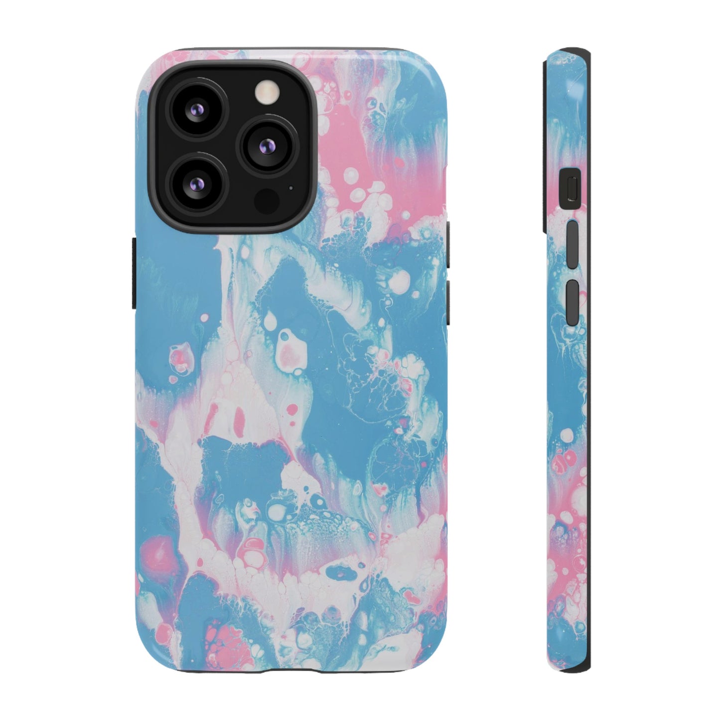 Baby Pink & Blue Resin Inspired Phone Case |iPhone 15 Plus/ Pro, 14, 13, 12|Google Pixel 7, Pro, 5|Samsung Galaxy S23 All Major Phone Models