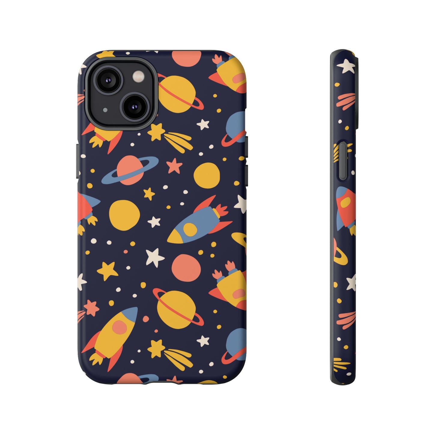 Cartoon Space Wallpaper Phone Case | iPhone 15 Plus/ Pro, 14, 13, 12| Google Pixel 7, Pro, 5| Samsung Galaxy S23 All Major Phone Models