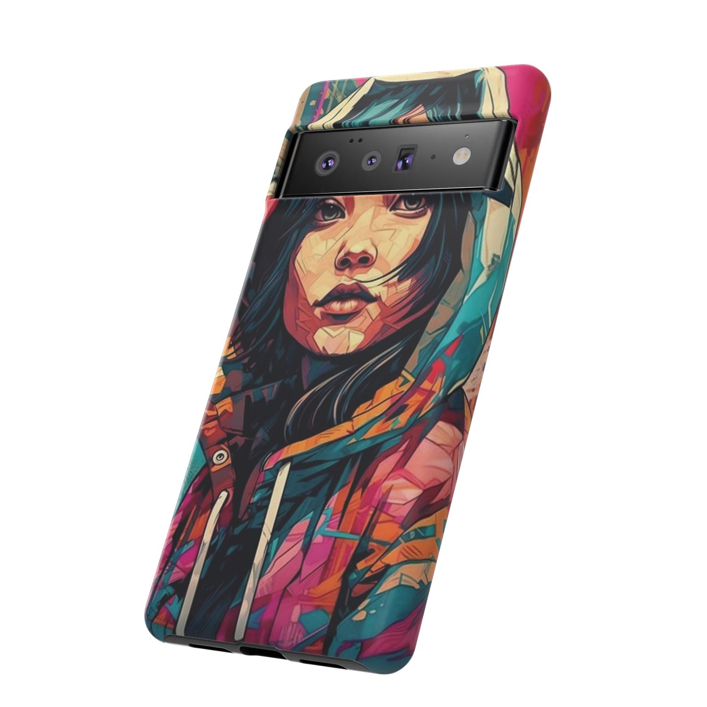 Girl Painting Wallpaper Phone Case | iPhone 15 Plus/ Pro, 14, 13, 12| Google Pixel 7, Pro, 5| Samsung Galaxy S23 All Major Phone Models