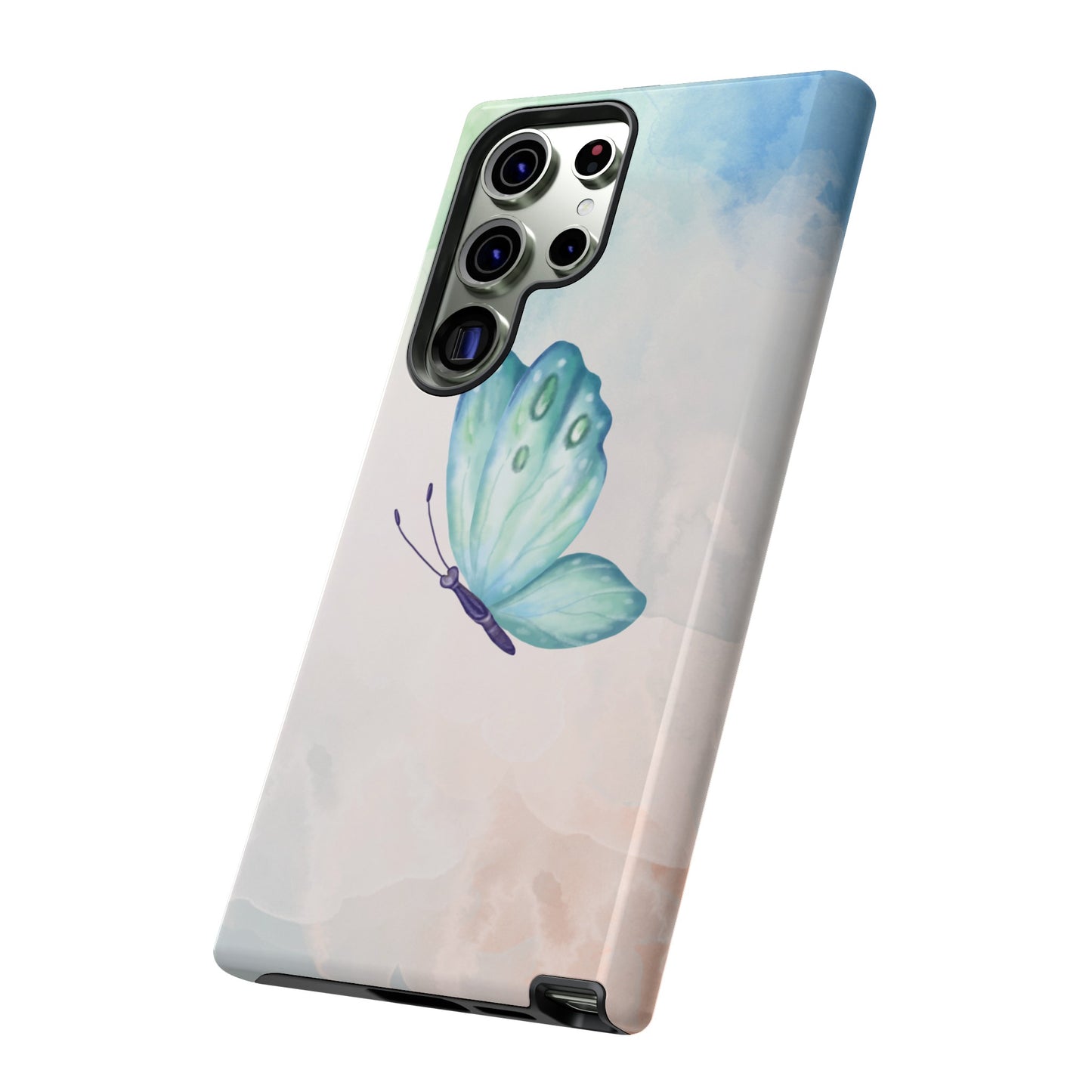 Blue Butterfly Wallpaper Phone Case  | iPhone 15 Plus/ Pro, 14, 13, 12| Google Pixel 7, Pro, 5| Samsung Galaxy S23 All Major Phone Models