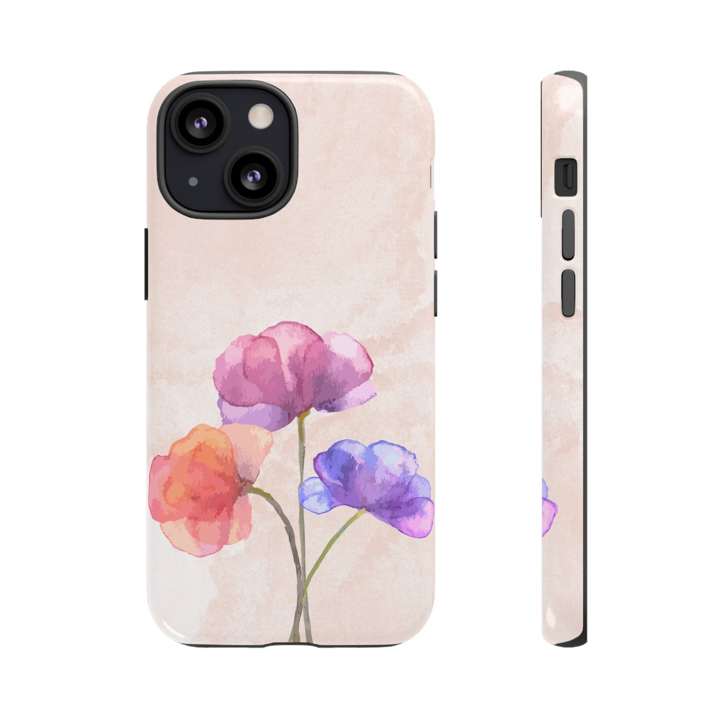 Three Flowers Wallpaper Phone Case | iPhone 15 Plus/ Pro, 14, 13, 12| Google Pixel 7, Pro, 5| Samsung Galaxy S23 All Major Phone Models