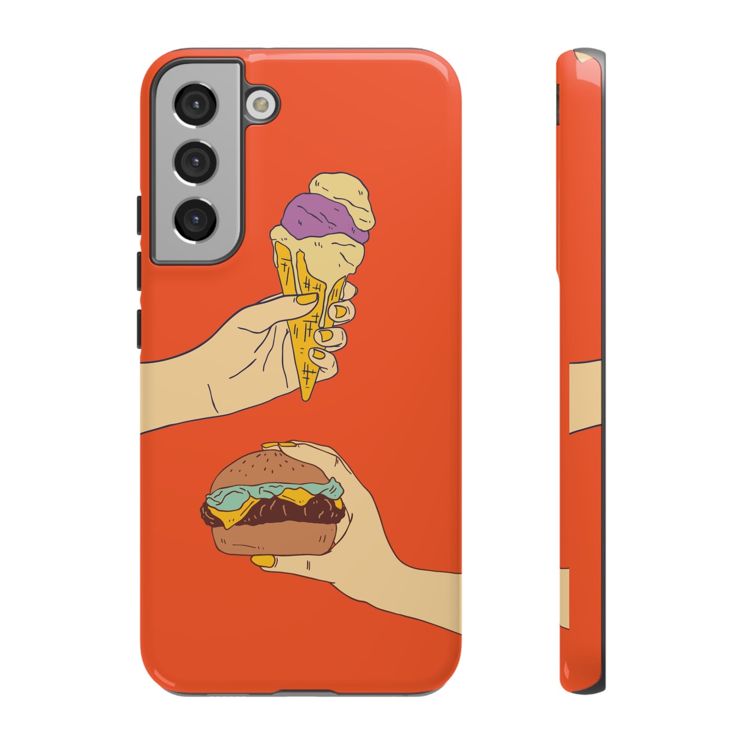 IceCream Or Hamburger? Phone Case | iPhone 15 Plus/ Pro, 14, 13, 12| Google Pixel 7, Pro, 5| Samsung Galaxy S23 All Major Phone Models