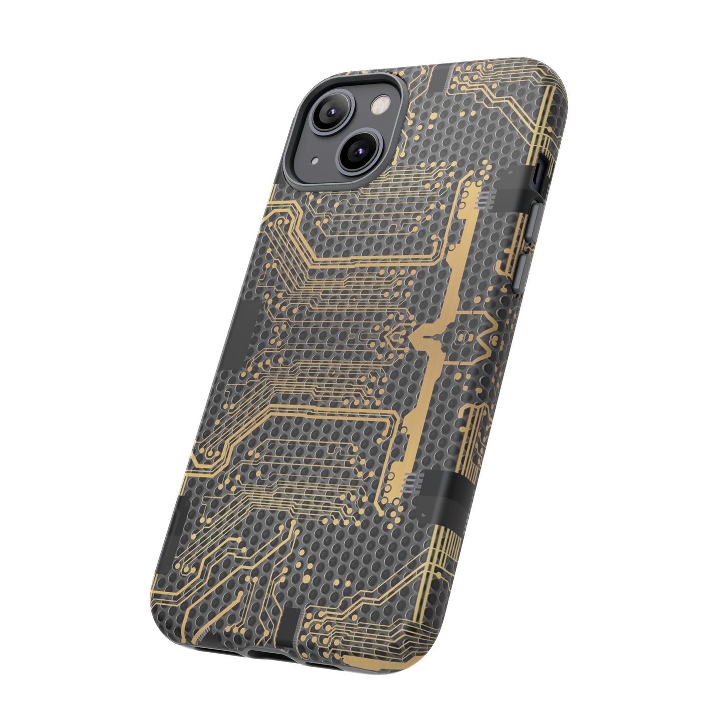 Golden Circuit Board Wallpaper Phone Case | iPhone 15 Plus/ Pro, 14, 13, 12| Google Pixel 7, Pro, 5| Samsung Galaxy S23 All Major Phone Models