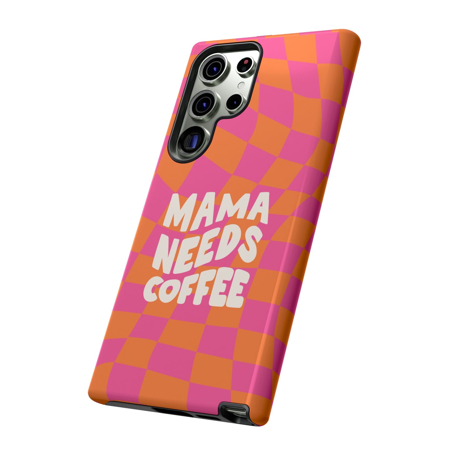 Mama Needs Coffee Wallpaper Phone Case | iPhone 15 Plus/ Pro, 14, 13, 12| Google Pixel 7, Pro, 5| Samsung Galaxy S23 All Major Phone Models